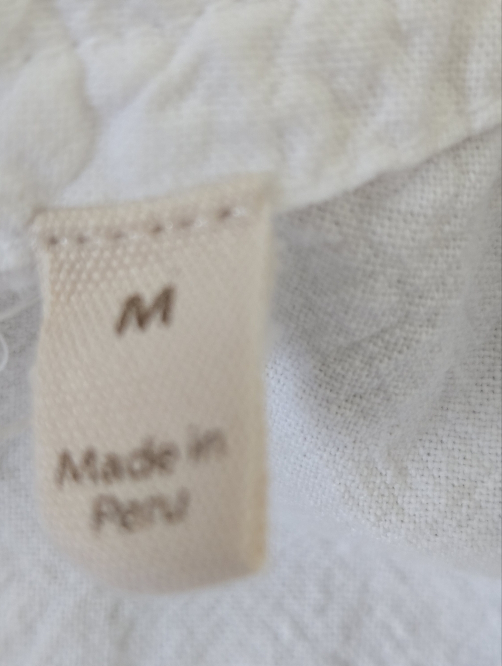 Soft Surroundings White Taos Fitted Top Cap Sleeve Embroidery Medium Cottagecore - Picture 13 of 15